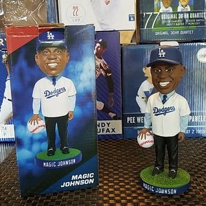 Magic Johnson Dodger baseball bobblehead